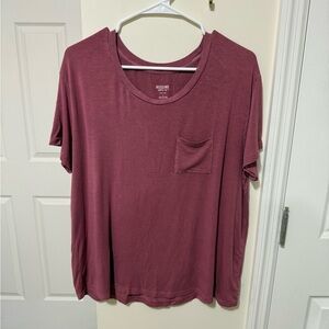 Mossimo Supply Co Pink and Purple Boxy Short Sleeve Tee